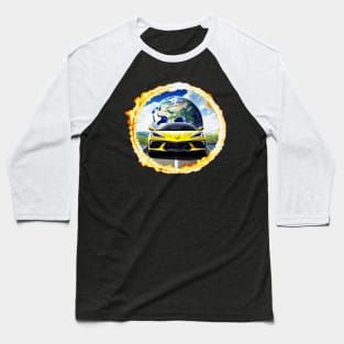 C8 Corvette Ring of Fire Eclipse Super Car Racecar Sports Car Eclipse Baseball T-Shirt